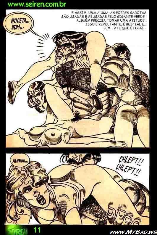 As aventuras sexuais do Incrível Hulk - Quadrinhos Porno