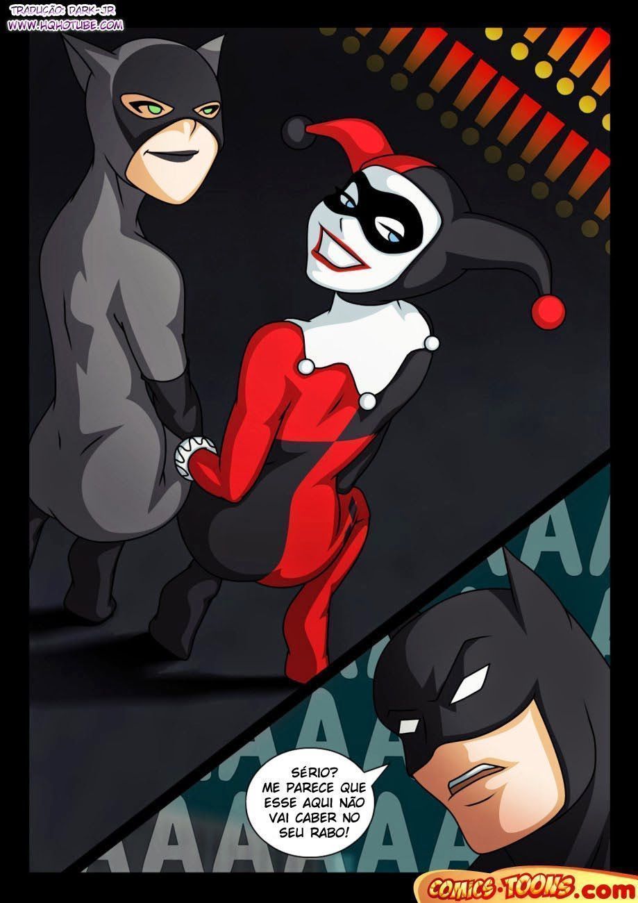Cartoon Porno - Batman fode mulher Gato e Arlequina