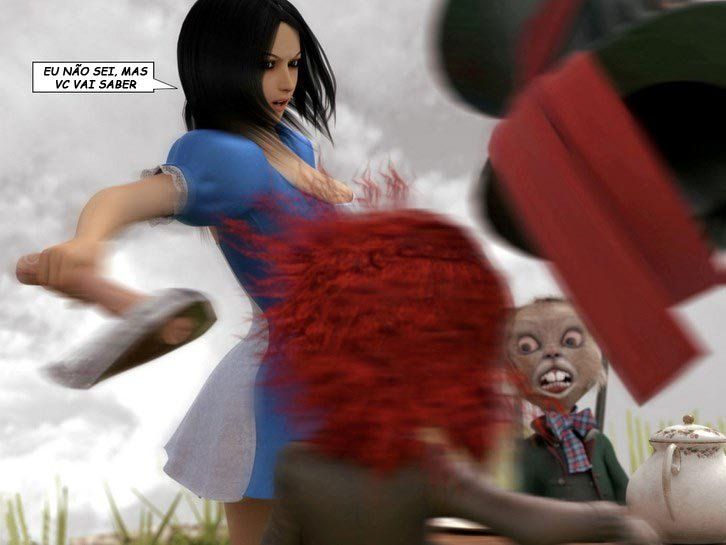 Hentai 3D - Deu a louca na Alice - Quadrinhos Porno