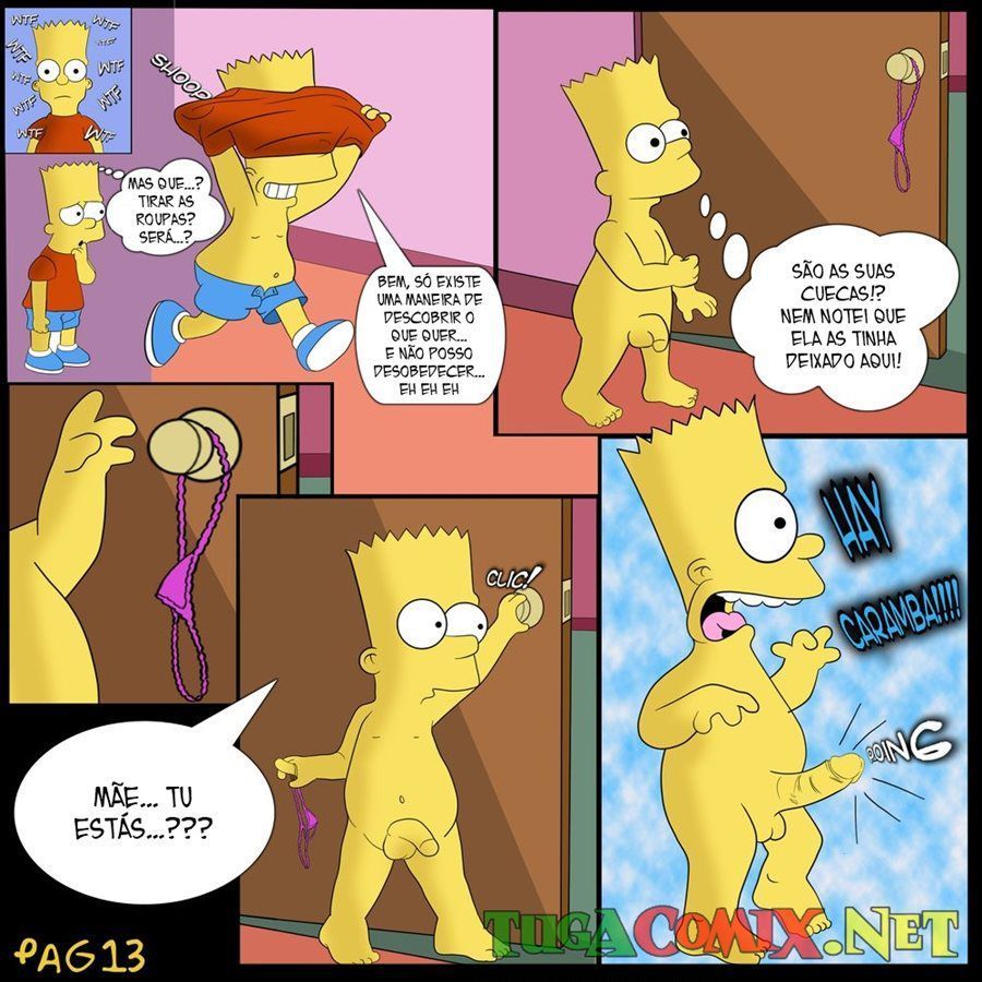 Os Simpsons Hentai - Incesto Bart fode sua mãe gostosa - Quadrinhos Porno