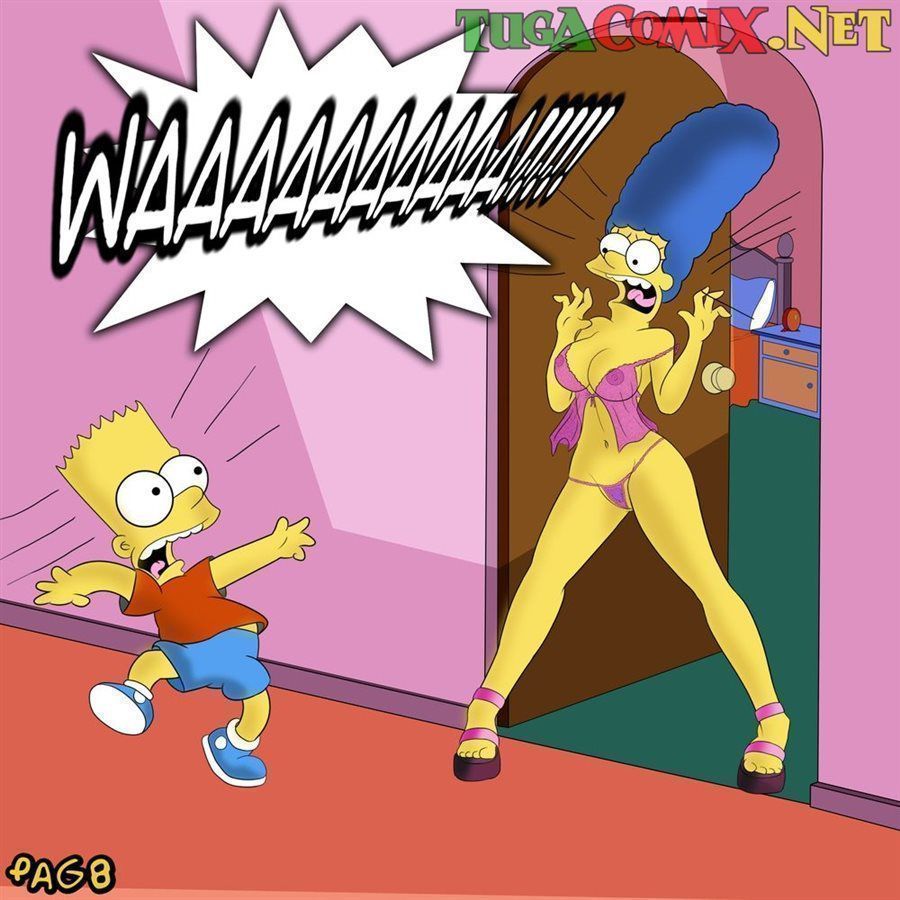 Os Simpsons Hentai - Incesto Bart fode sua mãe gostosa - Quadrinhos Porno