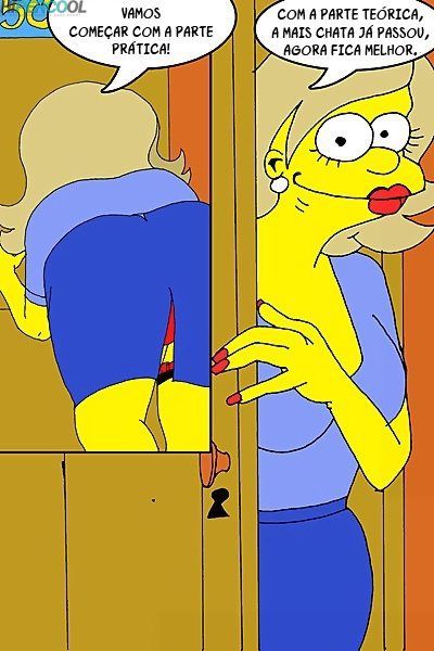 Os Simpsons porno - Suruba na escola - Quadrinho Porno
