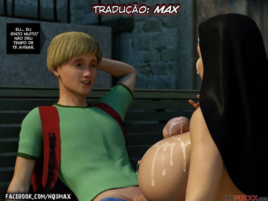 Hentai 3D - O primeiro dia da Freira tetuda