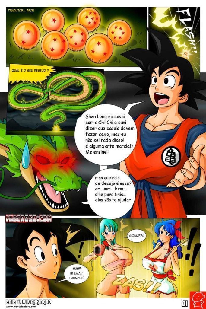 Hentai Dragon Ball X - Aulas de Sexo para Goku - Quadrinhos Eróticos