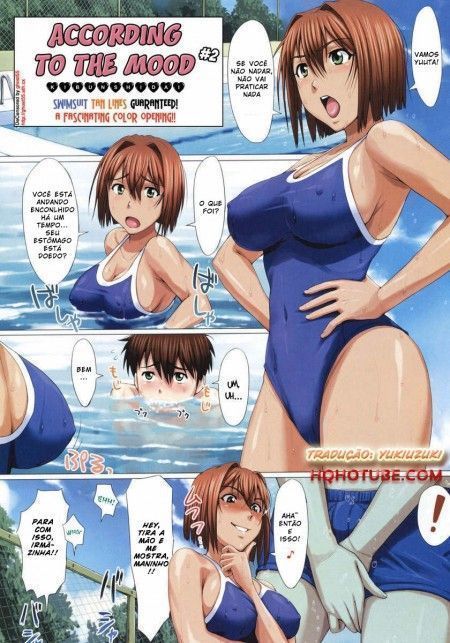 Hentai - Fodendo a irmã novinha na piscina - Quadrinhos Incesto