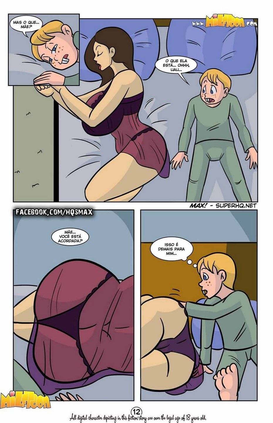 Milftoon - Um sexo gostoso com minha mãe Parte 1 - Quadrinhos Incesto