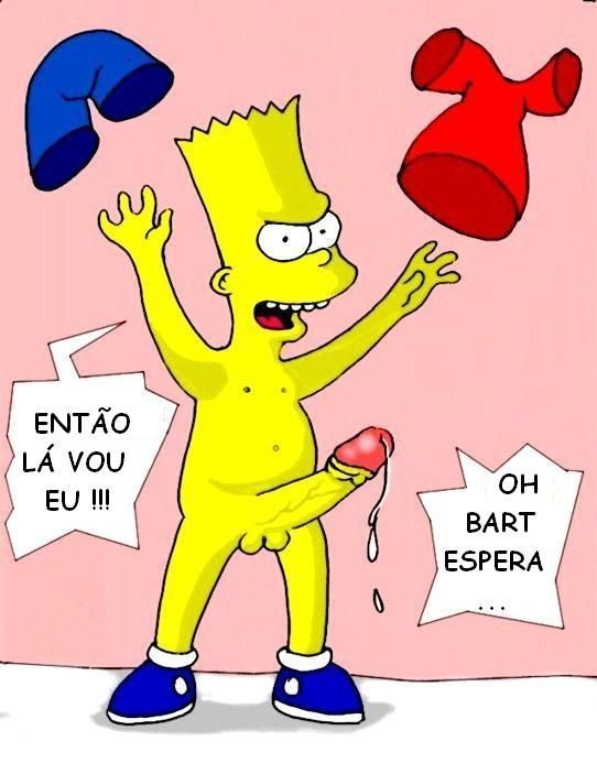 Os Simpsons Hentai - Bart estuprando as gostosas e gozando dentro - Quadrinho Porno