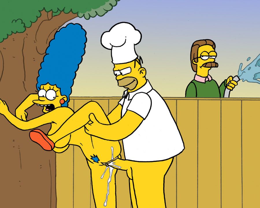 Os Simpsons Hentai - Um churrasco foda com minha vizinha - Quadrinho Erótico