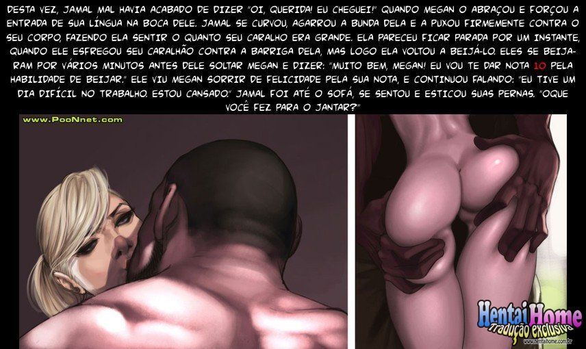 Contos Eróticos - Lições para Vizinha #1 Porno Interracial - HQ 3D