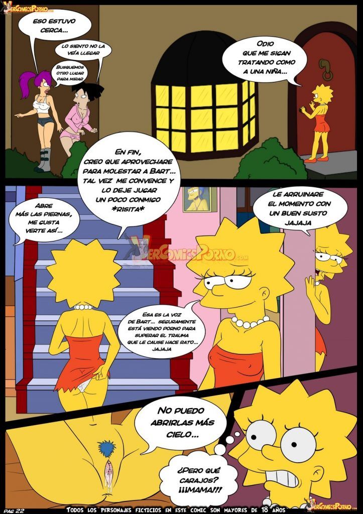 Quadrinho Incesto - Bart fode a buceta de Lisa e Marge bem gostoso - Os Simpsons Porno