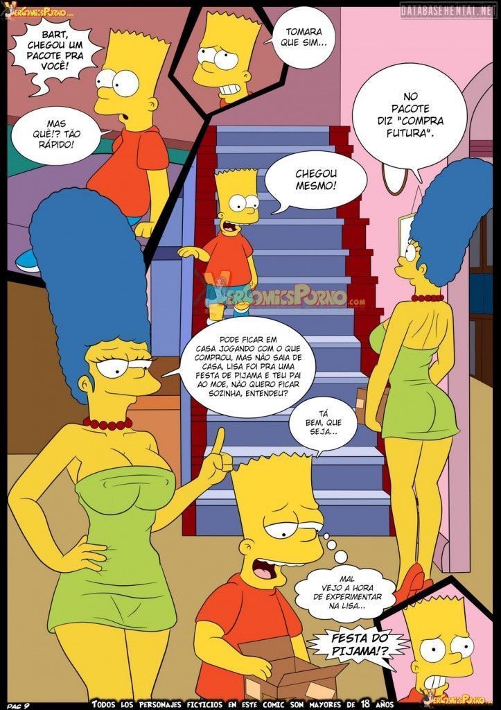 Quadrinho Incesto - Bart fode a buceta de Lisa e Marge bem gostoso - Os Simpsons Porno