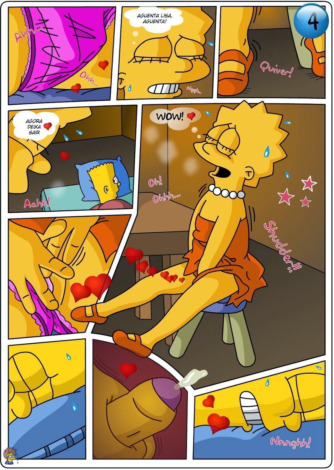 Os Simpsons a casa da árvore - Quadrinho Erotico