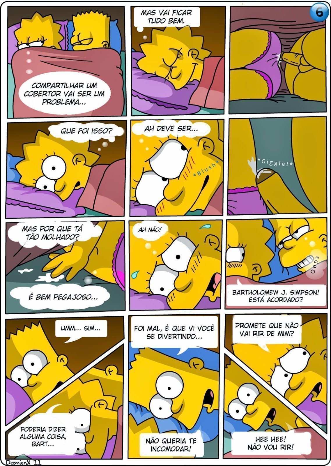Os Simpsons a casa da árvore - Quadrinho Erotico