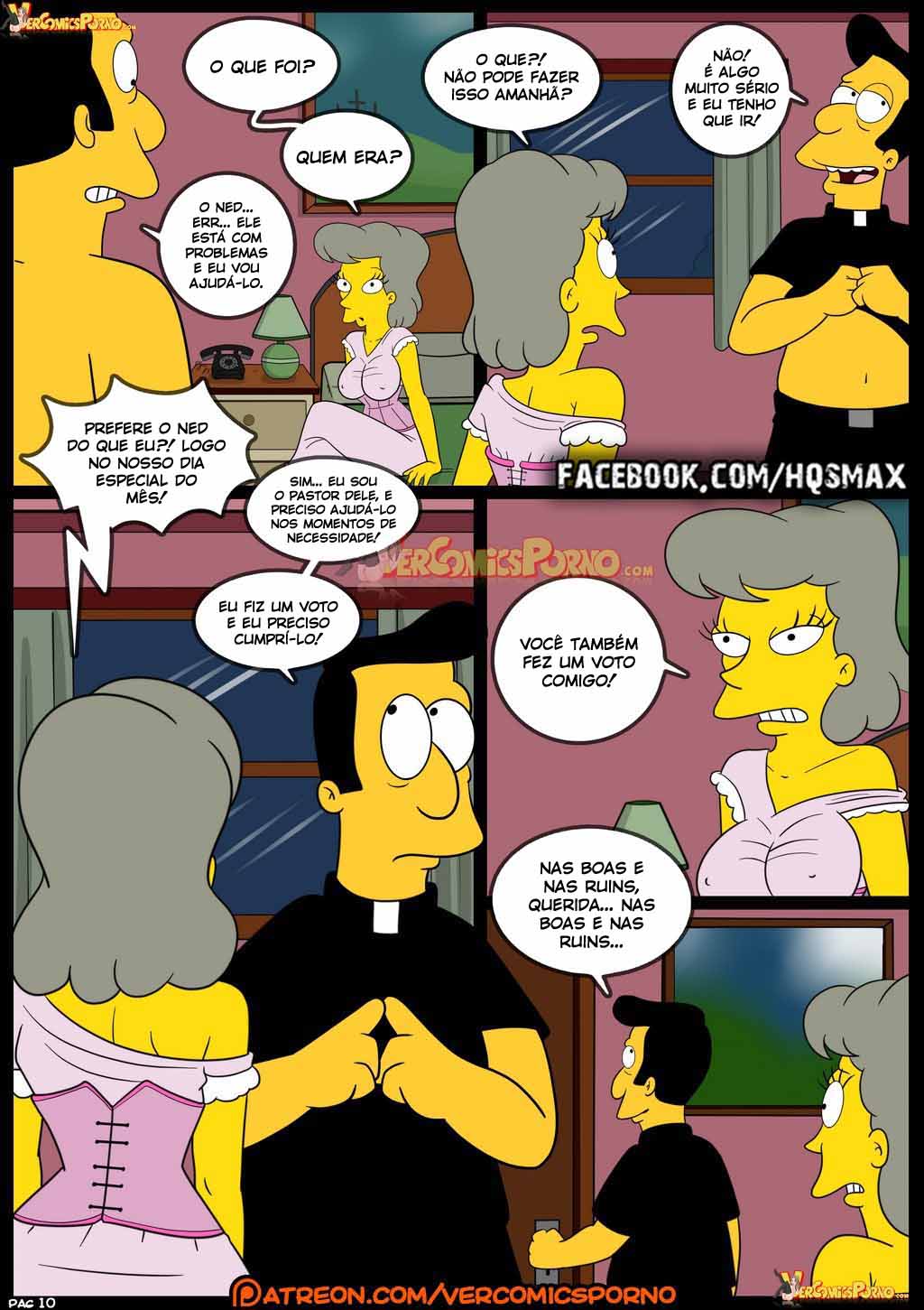Quadrinhos Eriticos - Velhos Hábitos 8 - Bart quer foder a gostosona - Os Simpsons