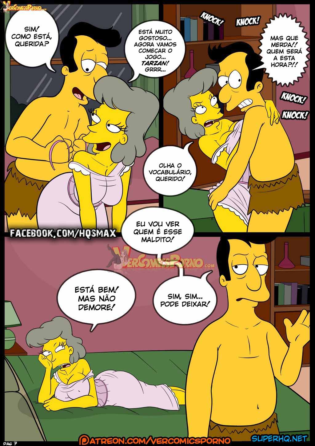 Quadrinhos Eriticos - Velhos Hábitos 8 - Bart quer foder a gostosona - Os Simpsons