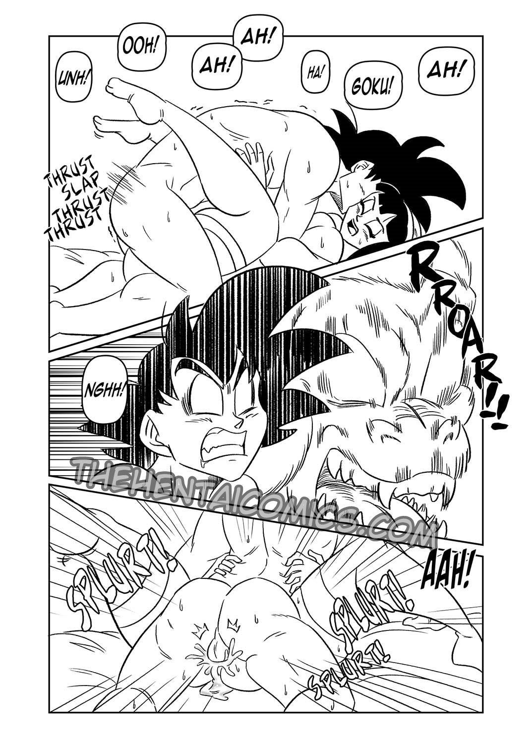 Quadrinhos Eroticos - Goku e Chichi em lua de mel - DBZ Hentai