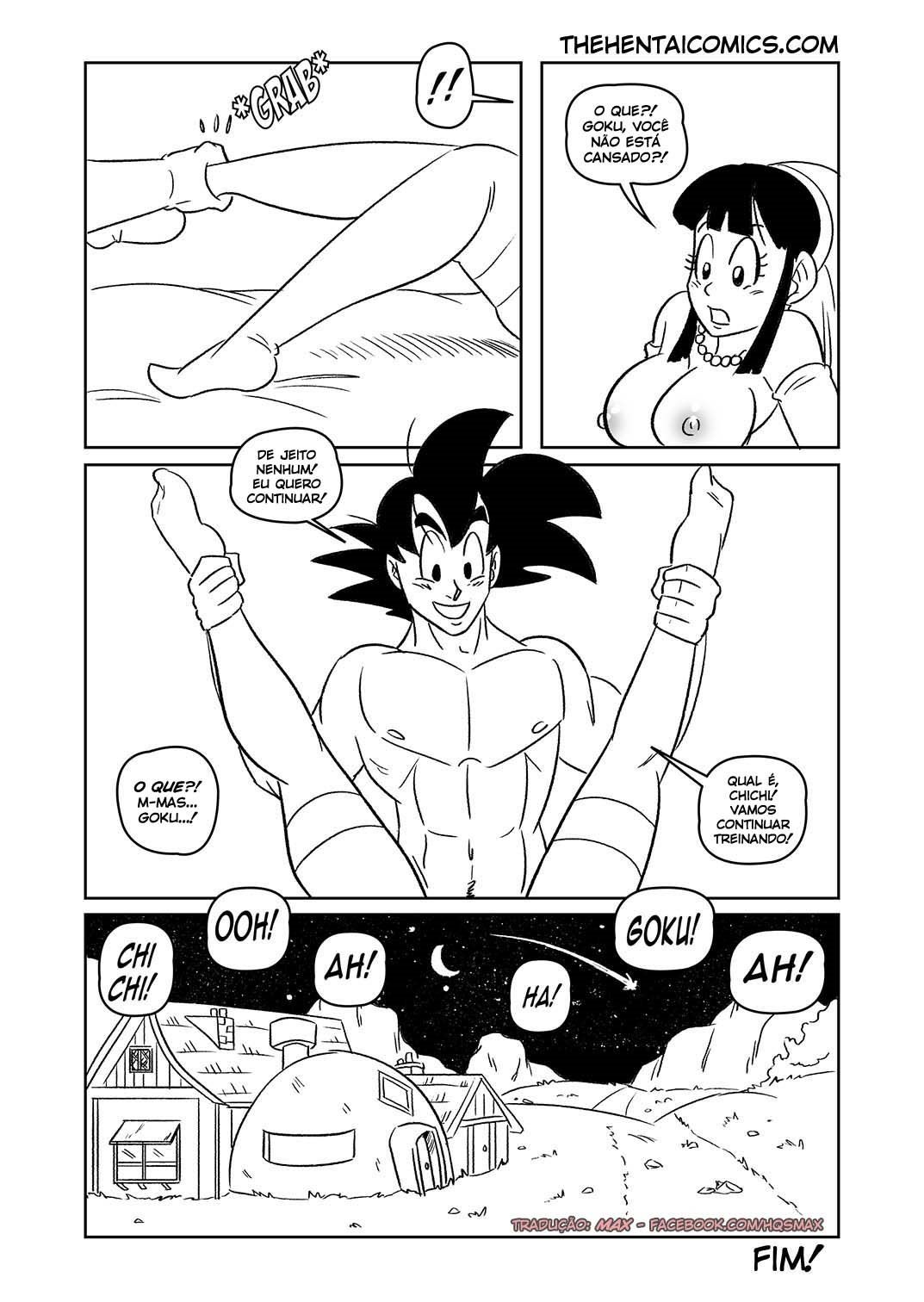 Quadrinhos Eroticos - Goku e Chichi em lua de mel - DBZ Hentai