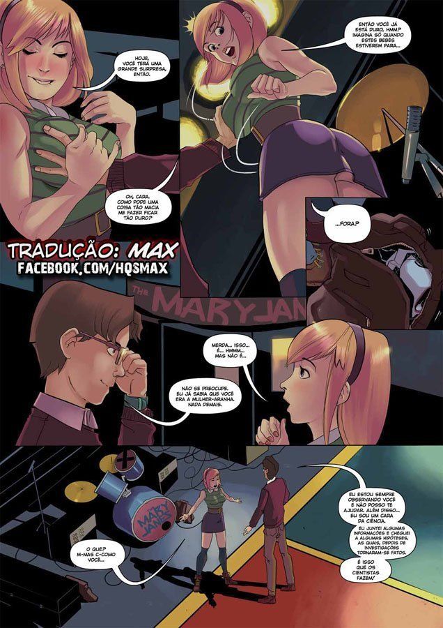 Quadrinhos Eroticos - Spider Gwen - Homem aranha surpreendido pela namorada