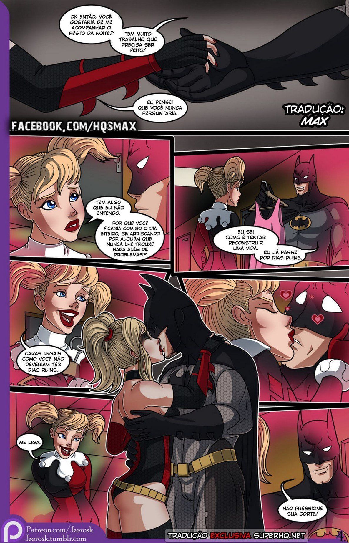 HQ Hentai - Batman e Arlequina em sexo apaixonado