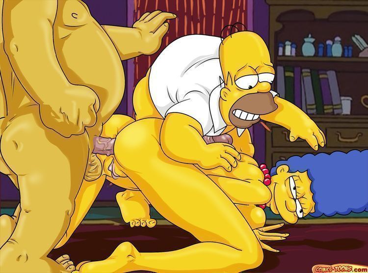 Os Simpsons – Marge fazendo um sexo a três - Hentai Brasil
