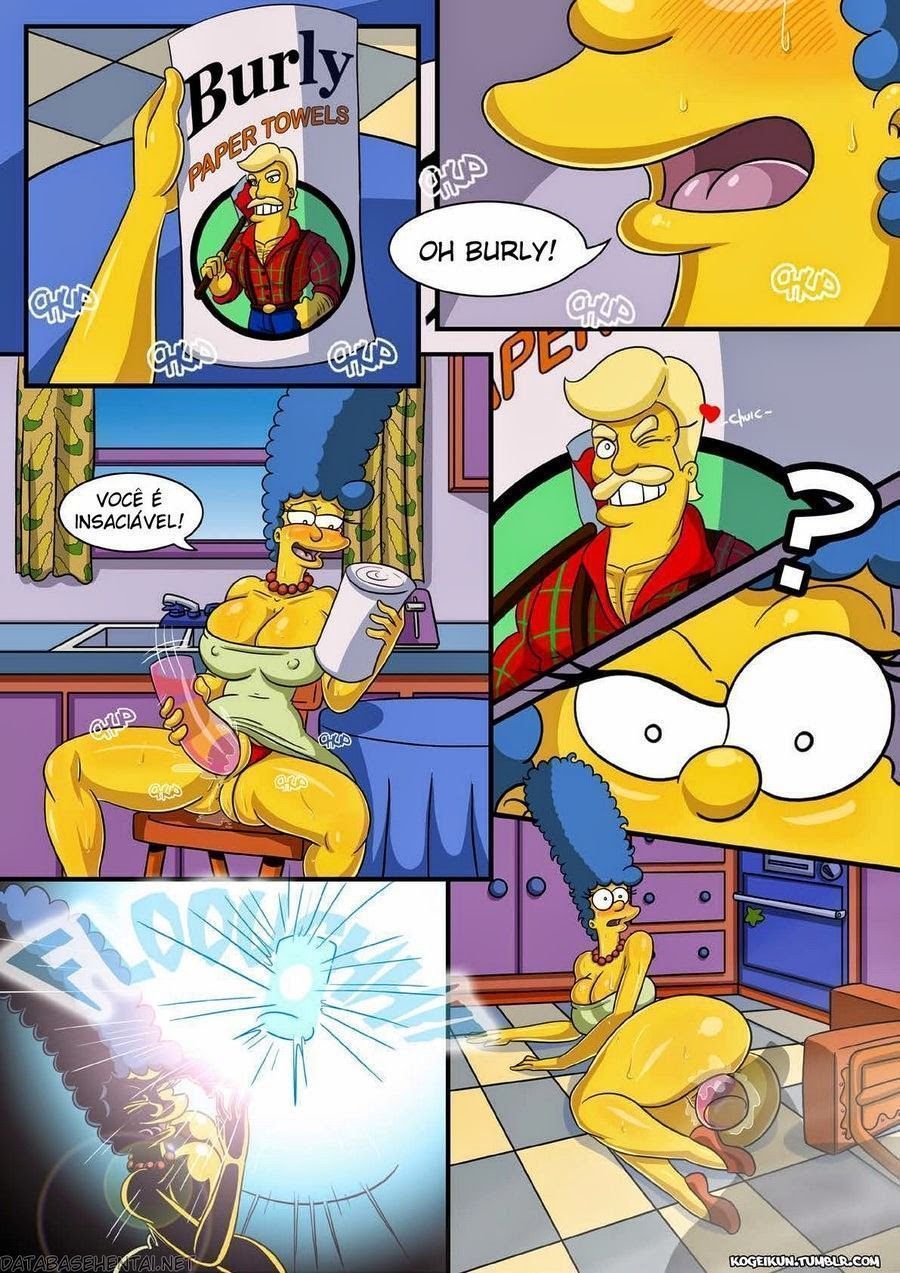 Os Simpsons Porno - As fantasias Eróticas da Marge - Quadrinho Porno