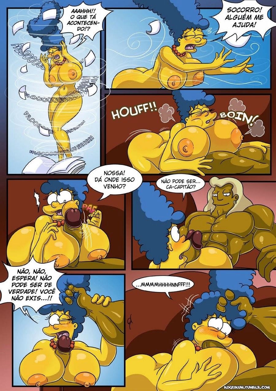 Os Simpsons Porno - As fantasias Eróticas da Marge - Quadrinho Porno