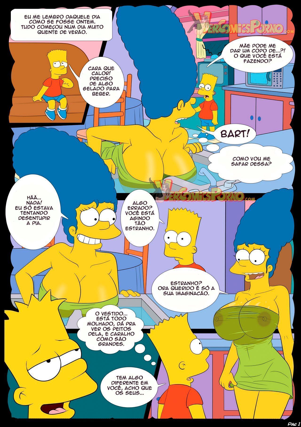 Os Simpsons Hentai em: Comendo minha mamãe