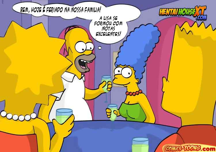 Os Simpsons Hentai em: Sexo da família bêbada