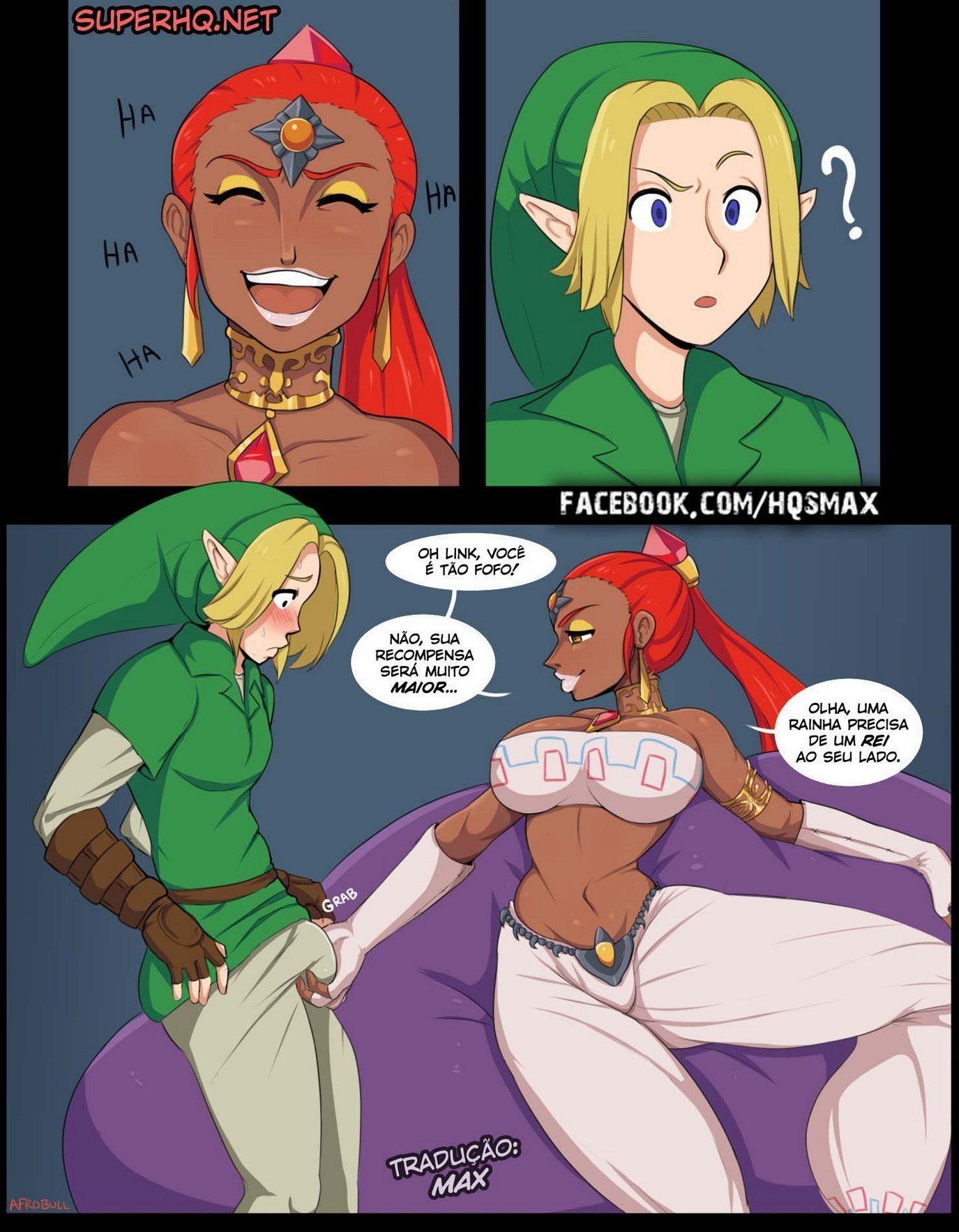 Link e a rainha Nabooru - HQ Erotico