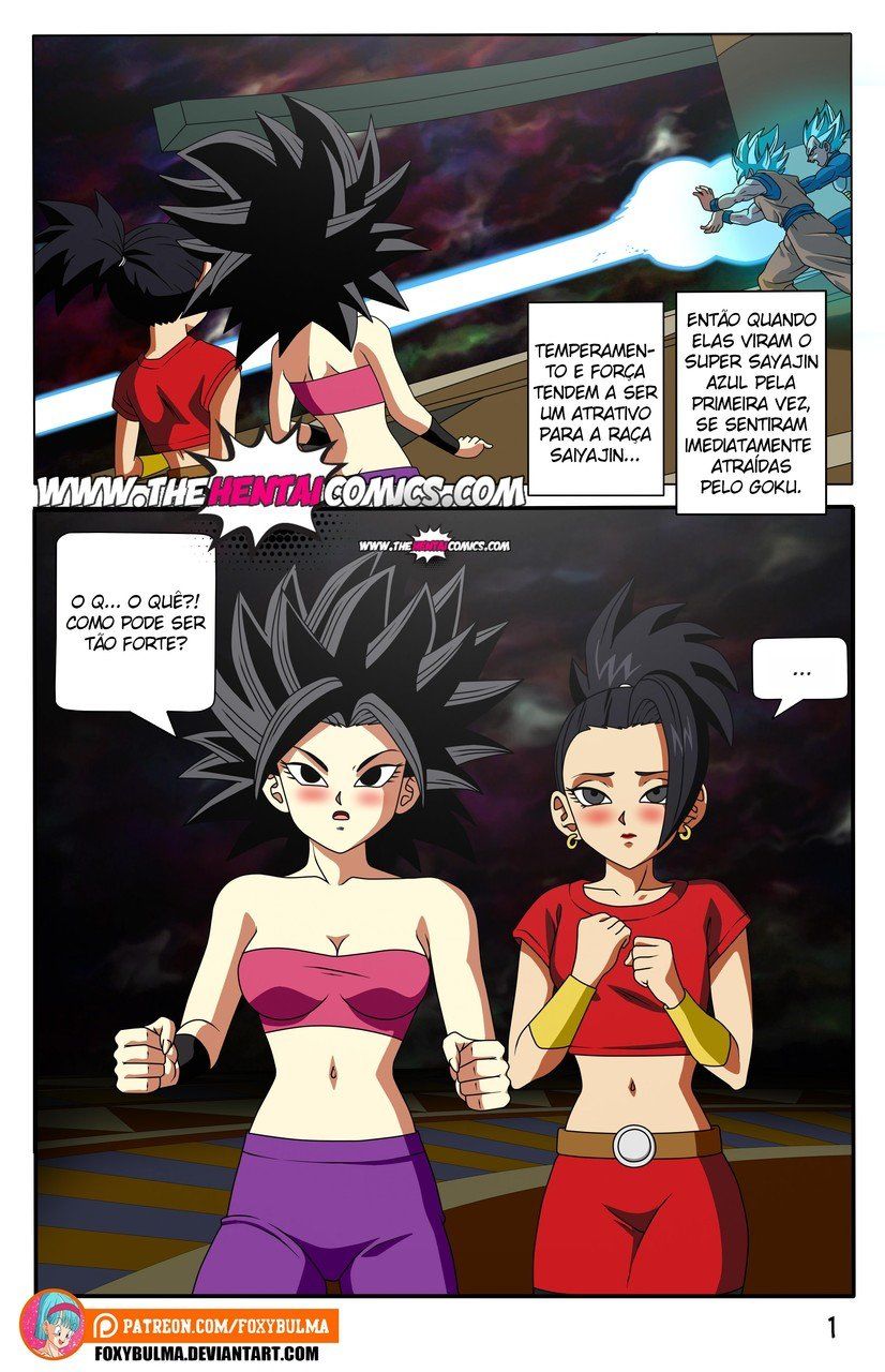 Goku fodendo Caulifa em sexo de Sayiajins