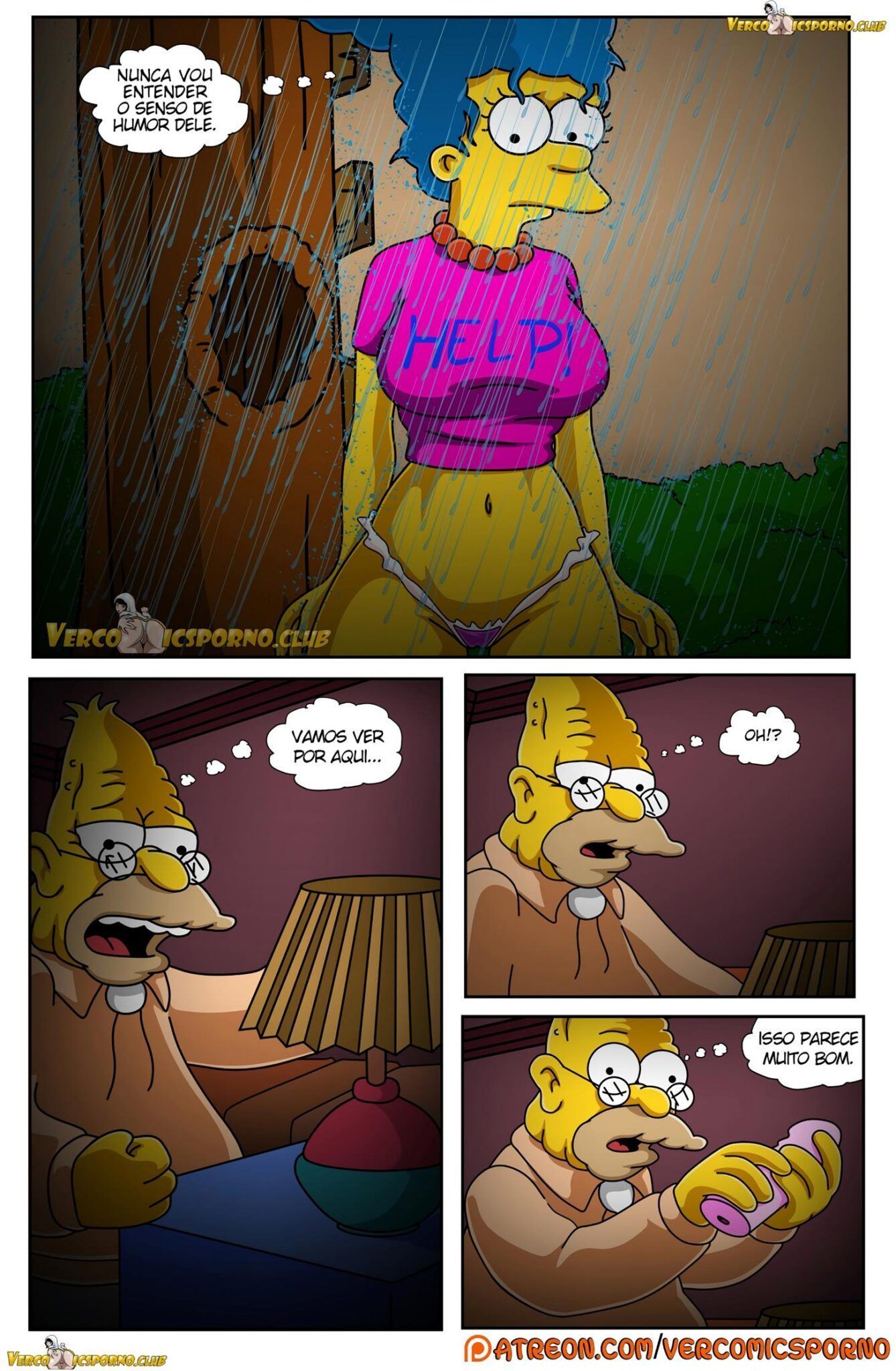 Uma noite de sexo com vovô - Os Simpsons