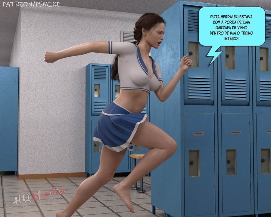 Quadrinhos Eróticos 3D - Lésbicas no vestiário