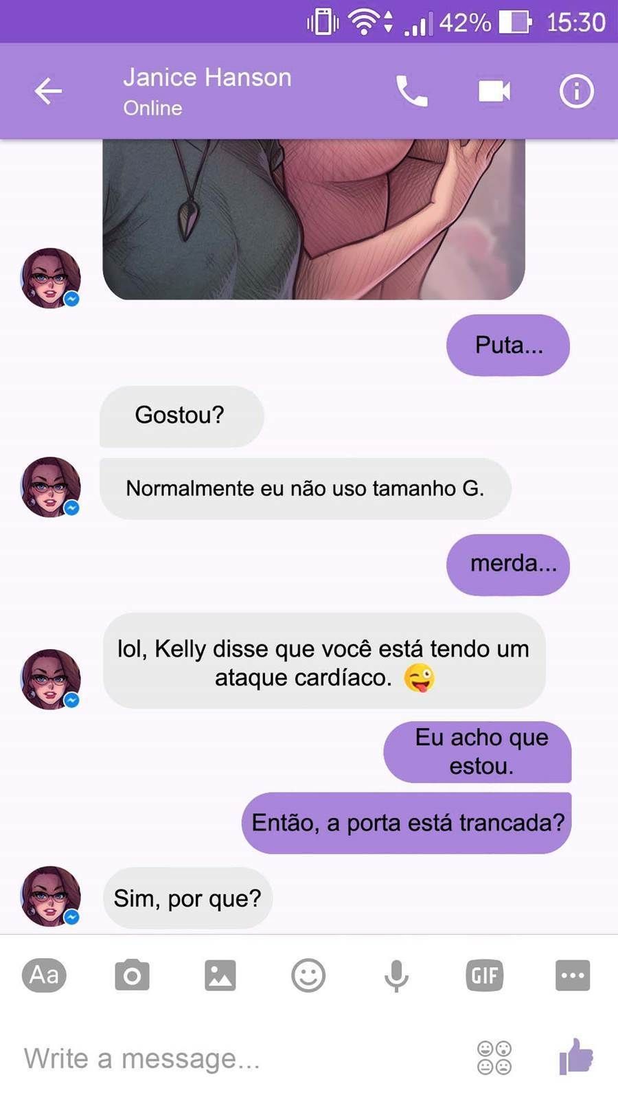 Chat com Janice - A buceta da melhor amiga