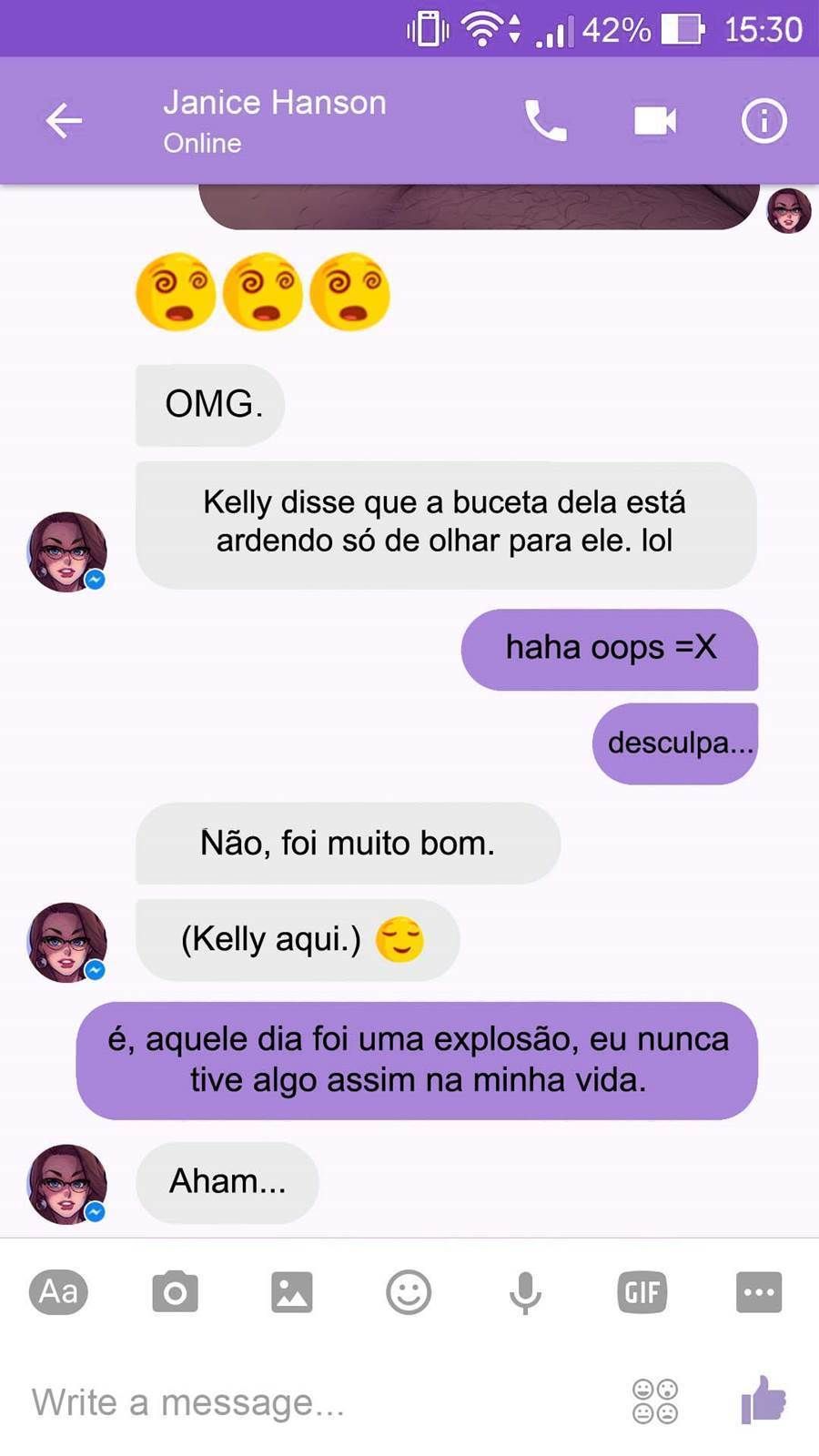 Chat com Janice - A buceta da melhor amiga