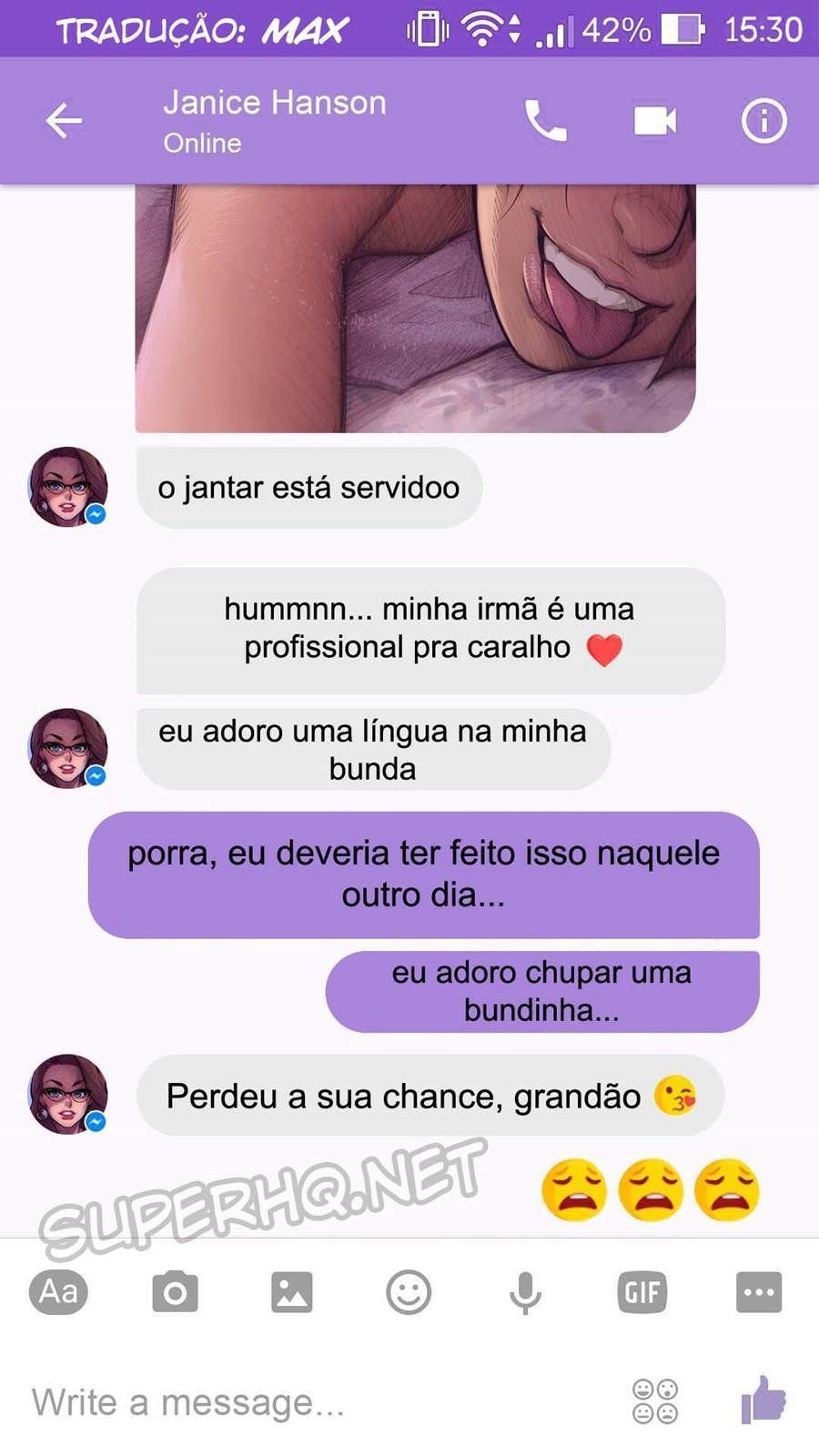 Chat com Janice - A buceta da melhor amiga