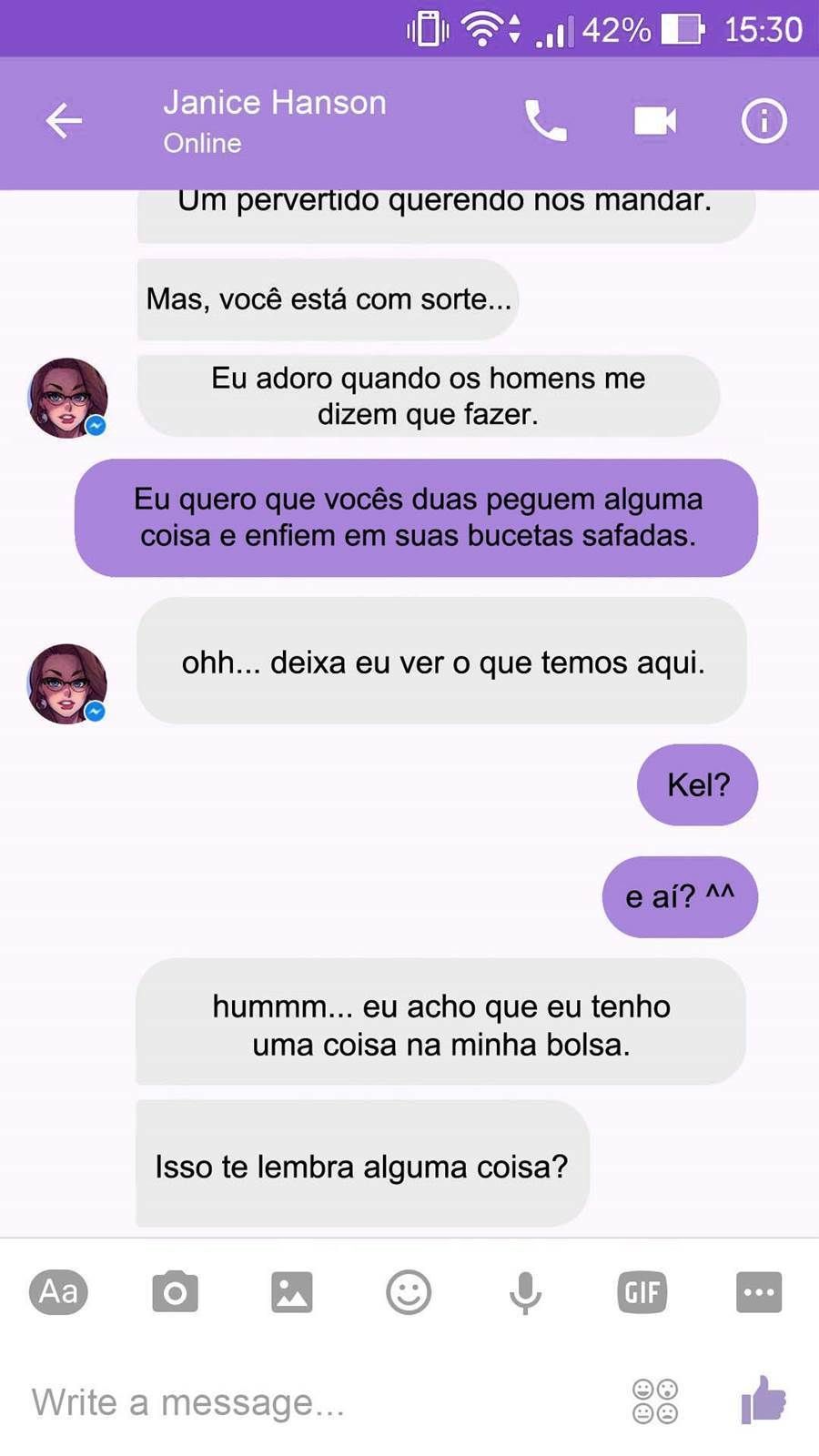 Chat com Janice - A buceta da melhor amiga