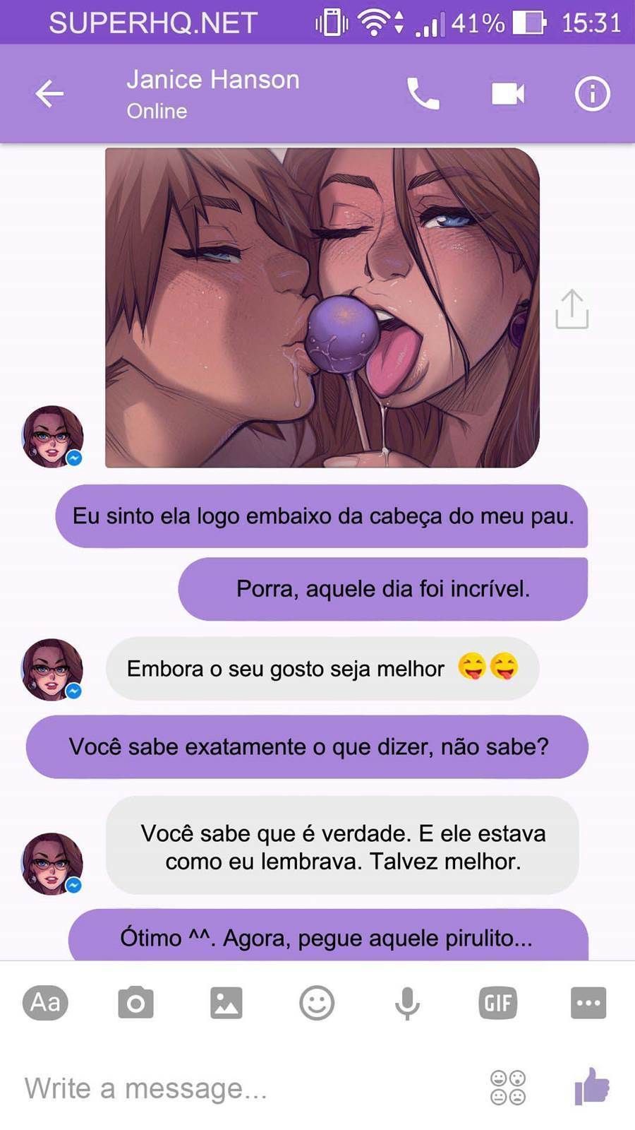 Chat com Janice - A buceta da melhor amiga