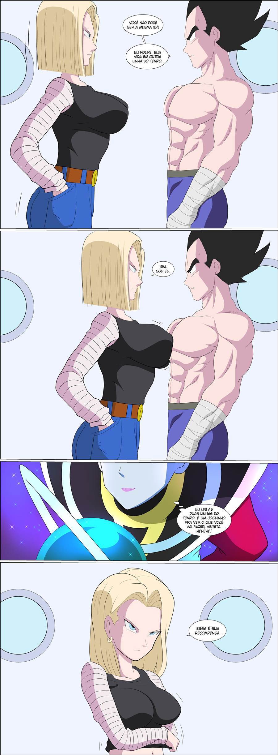 Vegeta VS Android 18 - Um treinamento foda