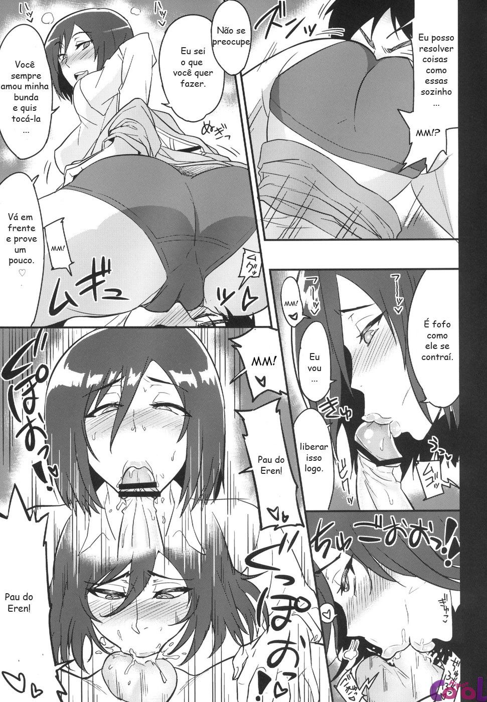 Shingeki no Kyojin Pornô - Eren e Mikasa fazendo sexo