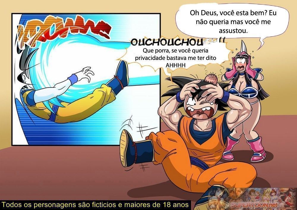 Chi Chi cuidando de Goku