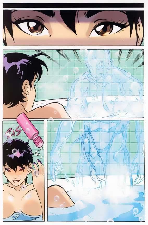 Tomando banho com Homem Invisível