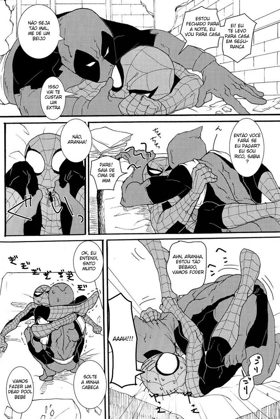 Deadpool e Homem Aranha em um Sexo Gay intenso