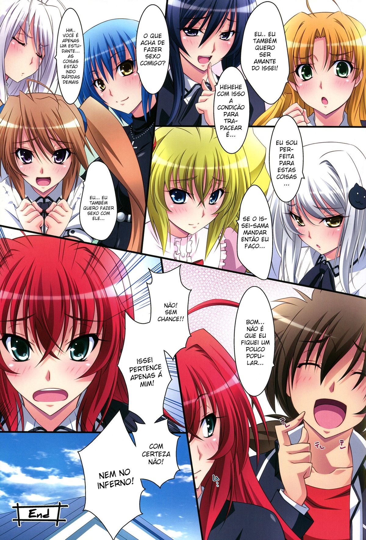 High School DxD Hentai - Rias, e o seu grande amor!