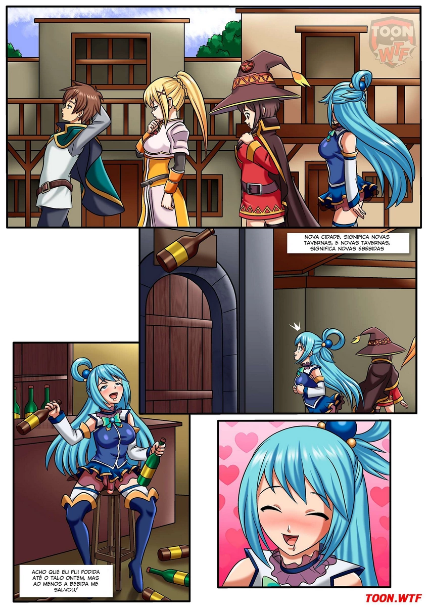 Konosuba Hentai - Ela agora é uma futa