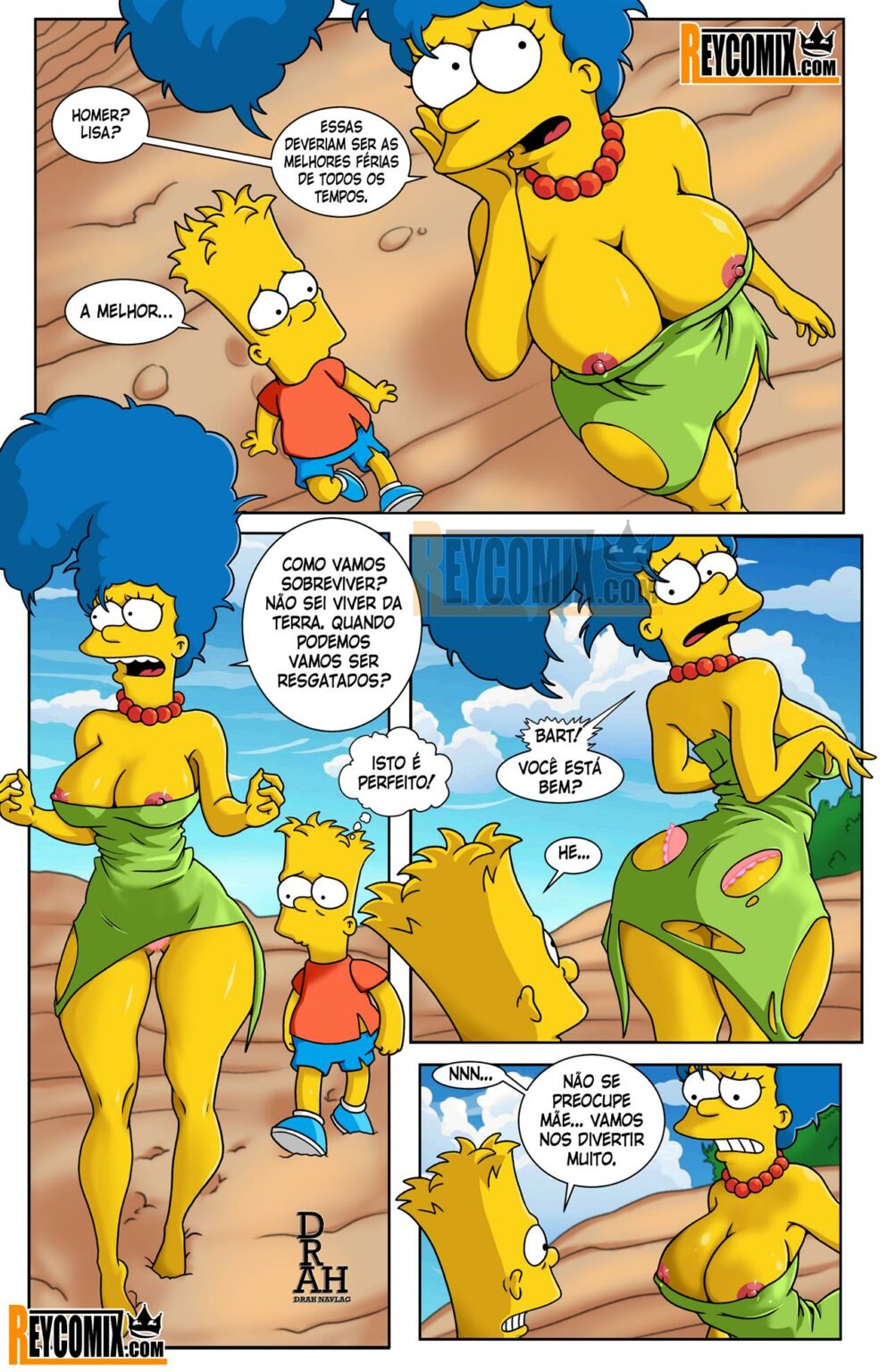 Os Simpsons Hentai - Presos na ilha deserta