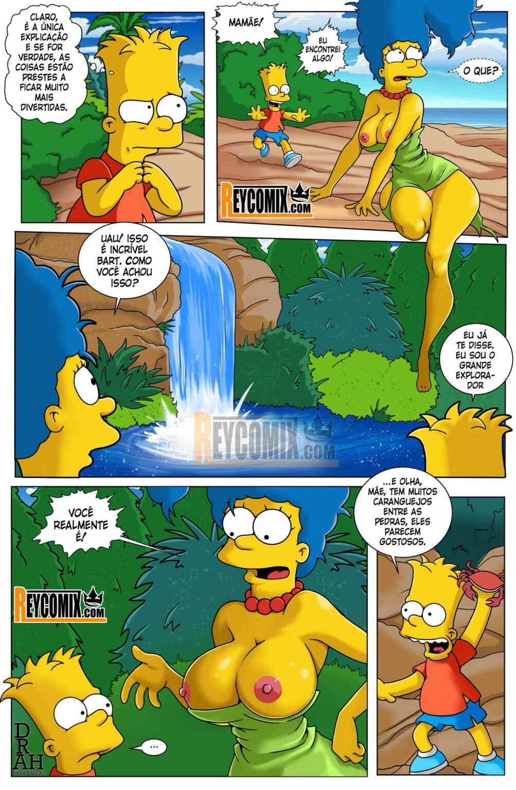 Os Simpsons Hentai - Presos na ilha deserta