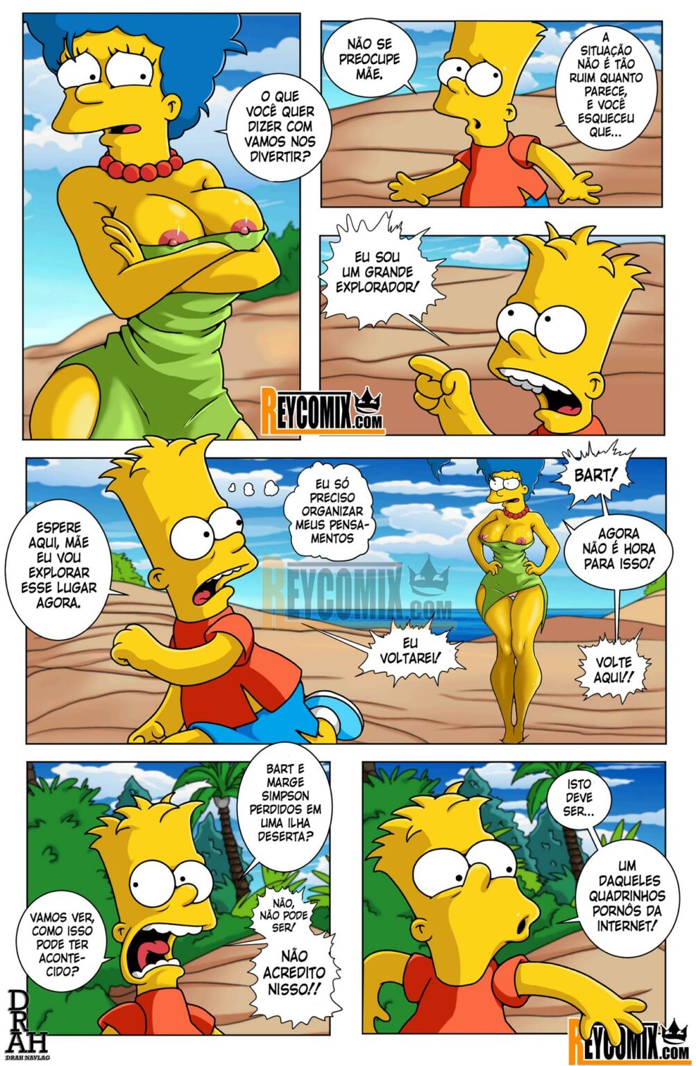 Os Simpsons Hentai - Presos na ilha deserta